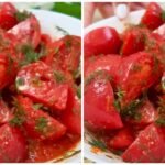Greiti ir aromatingi šiek tiek sūdyti pomidorai