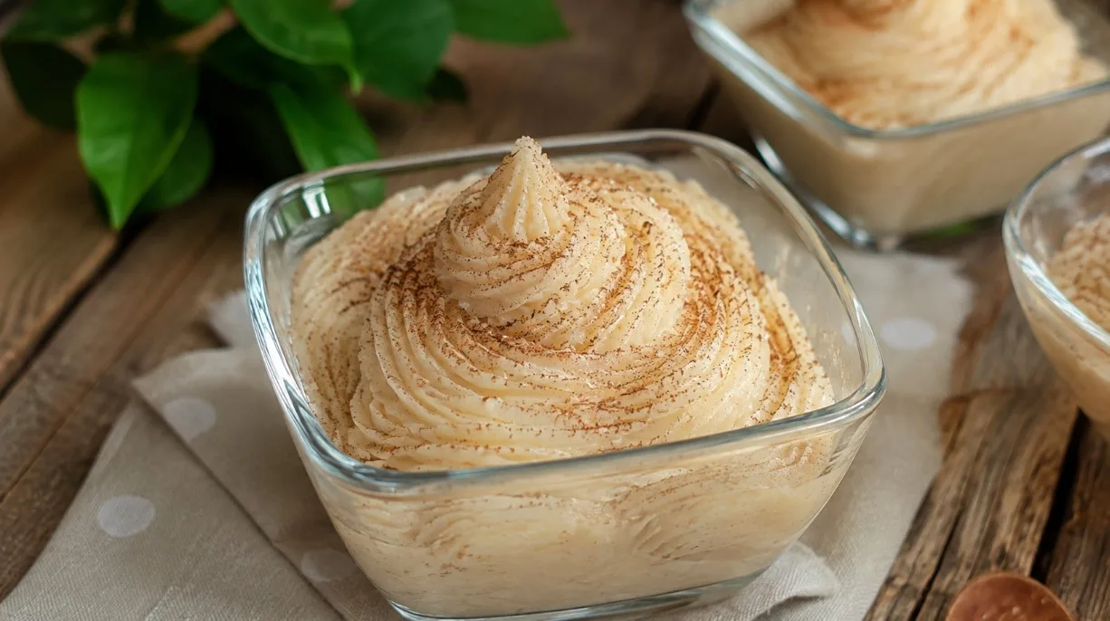 Rudens obuolinis desertas per 5 minutes: trinu obuolius blenderiu ir sumaišau su grietinėle