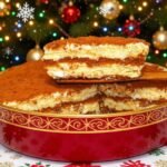 „Zebra“ tortas be orkaitės ir mikserio — greitas, kremiškas sausainių tortas