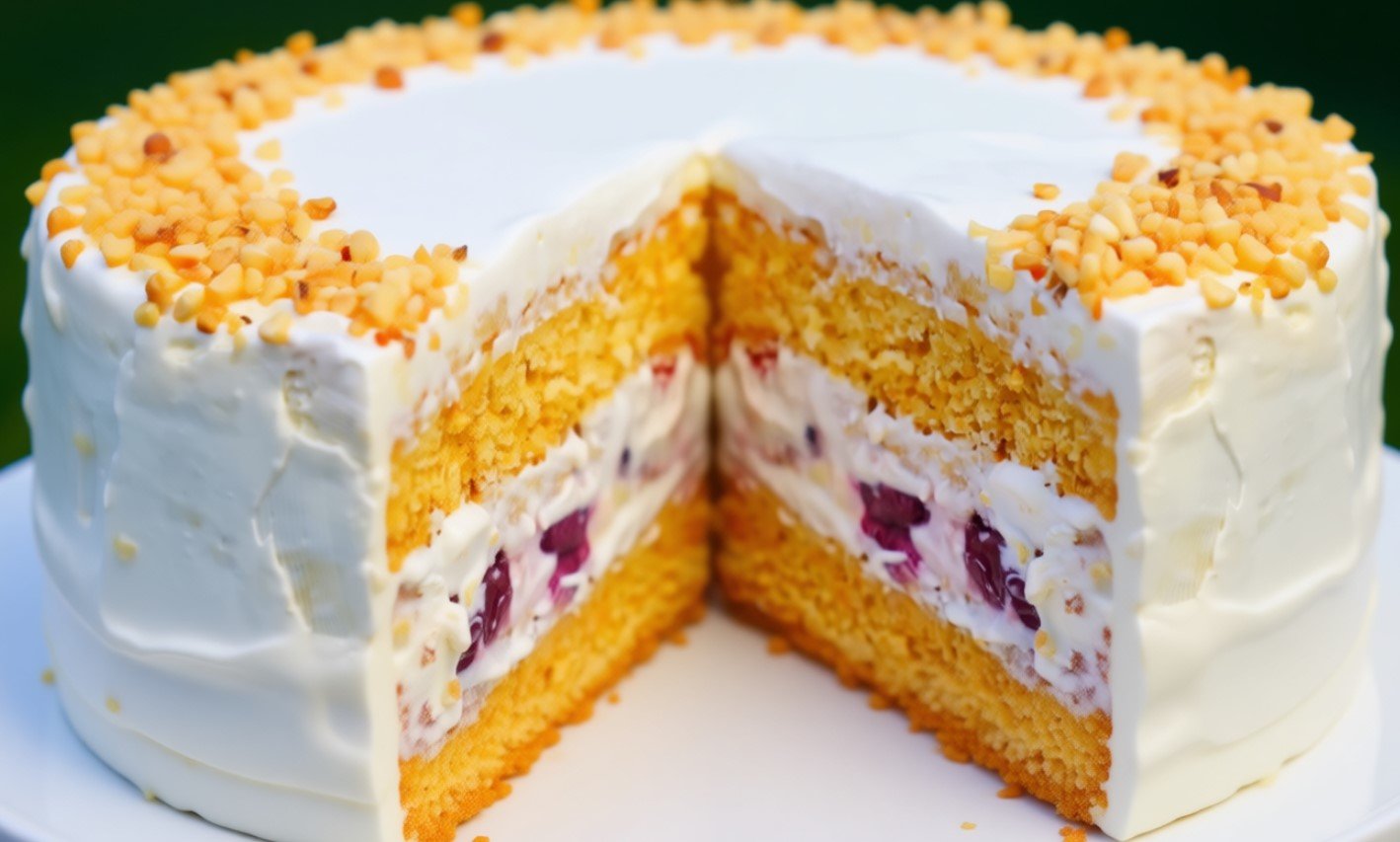 Medaus tortas „Medovikas“ su bananu ir vyšniomis — švelni ir gardi įdara