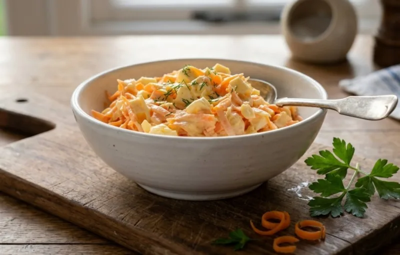 Gaivios salotos „Gaiva“ — 3 pagrindiniai ingredientai: tarkuoju, sumaišau su grietine ir valgau