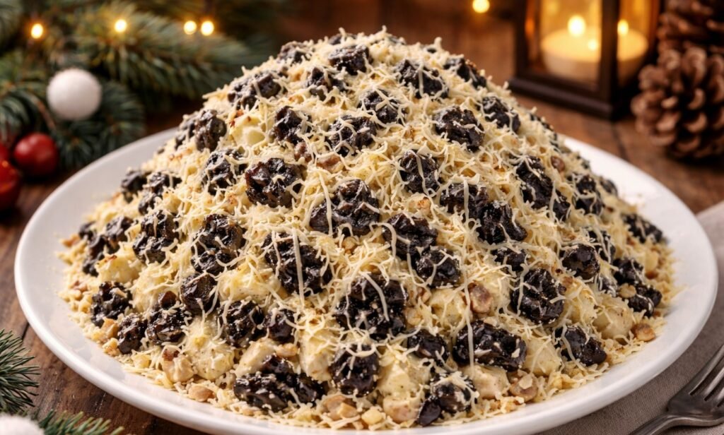 Naujametinės salotos „Grafų griuvėsiai“ – keli paprasti ingredientai, kurie pradžiugins svečius