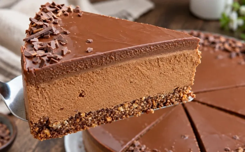 Šaltas šokoladinis tortas be kepimo ir be kiaušinių — iš sausainių, šokolado ir grietinėlės (6 val. atvėsinti)