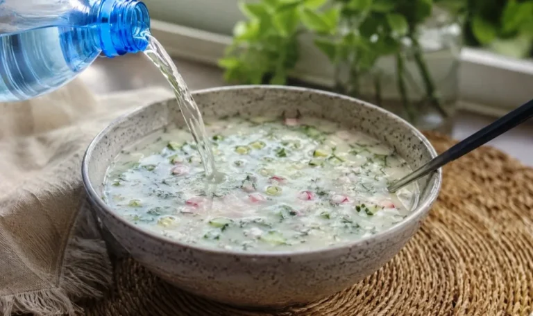 Vasarinė okroška be kefyro ir kvaso – paruošiama per 5 minutes