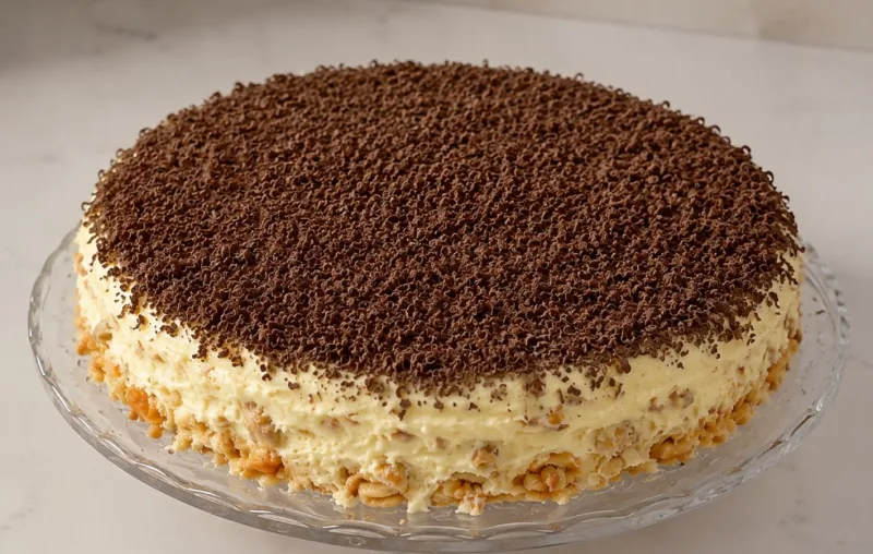 Nekeptas vaikystės tortas su grietine, kondensuotu pienu ir sausainiais „žuvelės“ — stingsta per 2 val.