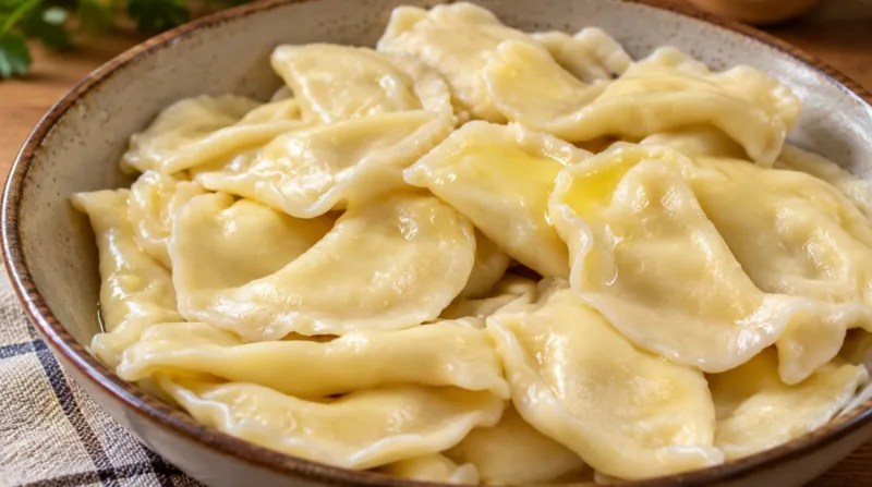 Varenikai su varške, grietine ir tryniais – tešlą minkau du kartus su pertraukomis